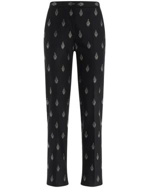 Genny Slim-Fit Trousers - Black