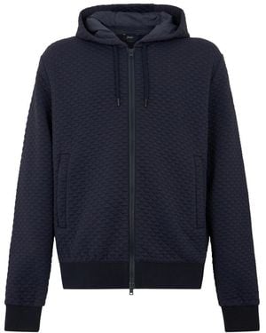 Herno Reißverschluss-Kapuzenpullover - Blau