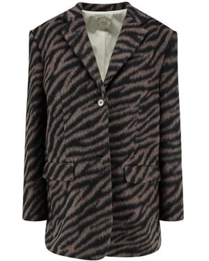 Alysi Maxi Blazer Jungle - Schwarz