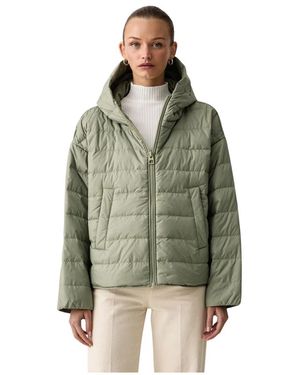 Marc O' Polo Jassen ,Groen ,Polyester Gewatteerd Jack Met Capuchon