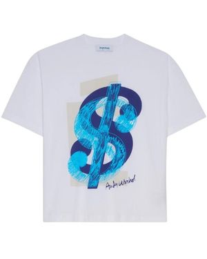 Etudes Studio Pop Art Dollar Sign T-Shirt - Blauw
