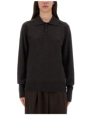 Studio Nicholson Truien & Vesten ,Bruin ,Wol Sark Knit - Zwart