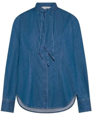 Seventy Lichtgewicht Denim Blouse - Blauw