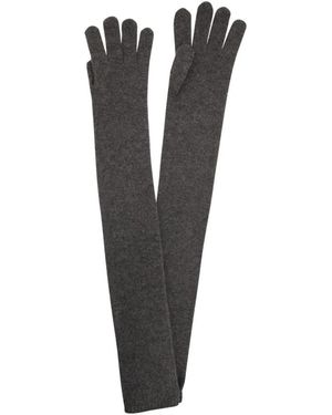 Max Mara Lange Kaschmirhandschuhe - Schwarz