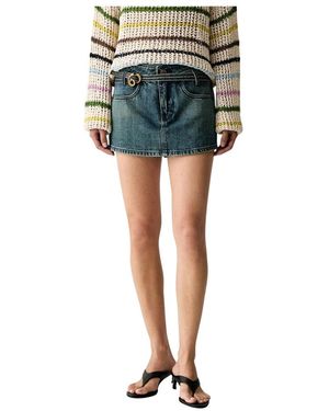 Miss Sixty Korte Broeken ,Blauw ,Denim Denim Shorts