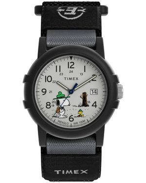 Timex Accessoires ,Zwart ,Expedition Camper 38Mm Fast Wrap Horloge