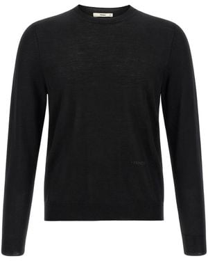Fendi Round-Neck Knitwear - Negro