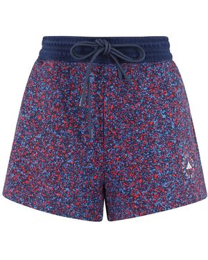 adidas By Stella McCartney Blaue Terry Shorts Mit Bedrucktem Logo
