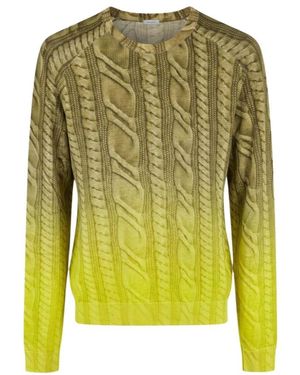 Malo Truien & Vesten ,Veelkleurig ,Wol Gradient Trui Met Ronde Hals - Groen