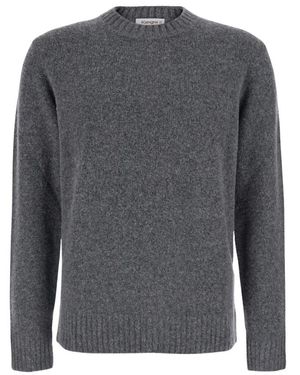 Kangra Rundhals-Pullover Mit Rippendetails - Grau