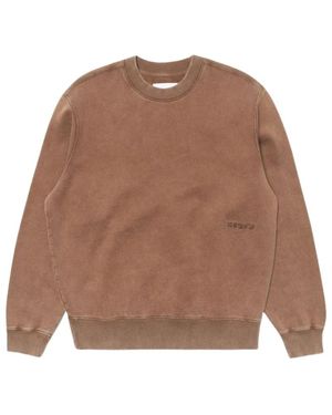 Edwin Hoodies & Sweatvesten ,Bruin ,Katoen Axiom Crew Sweat