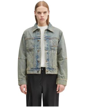 Marine Serre Moon Laser Denim Trucker - Grau