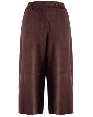 Nenette Cropped Palazzo Broek - Paars