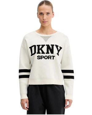 DKNY Round-Neck Knitwear - Blanc