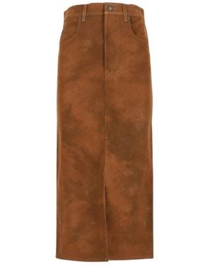 Isabel Marant Leather Skirts - Brown