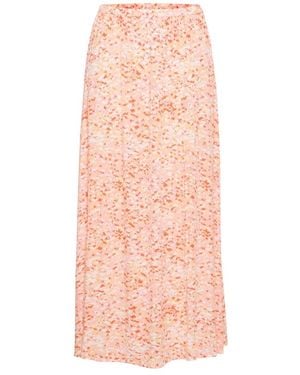 Soaked In Luxury Bunte Maxi Rock Aprikot Dizzy Print - Pink