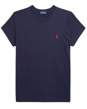 Ralph Lauren Cotton Jersey Crewneck T-Shirt - Blauw