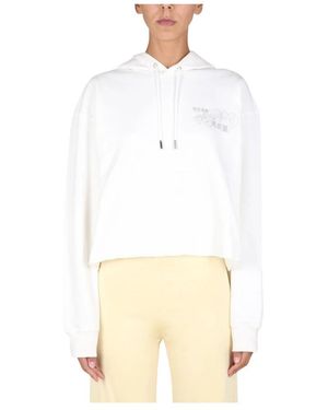Opening Ceremony Hoodies & Sweatvesten ,Wit ,Hoodie Met Trekkoord Flow