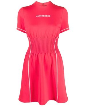 J.Lindeberg Kleedjes ,Roze ,Polyester Roze Krystal Casual Mini Jurk