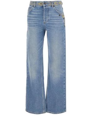 Ba&sh Jeans ,Blauw ,Katoen Rizie Geborduurde Jeans