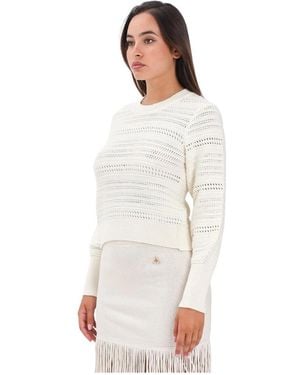Akep Round-Neck Knitwear - White