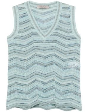 D.exterior Sleeveless Tops - Blue