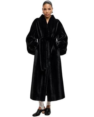 CESARE GASPARI Noir Luxe Coat - Zwart