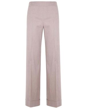 D.exterior Broeken ,Bruin ,Broek Met Wijde Pijpen En Boord
