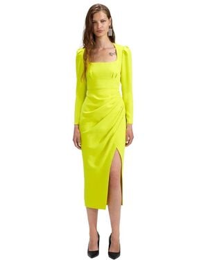 Self-Portrait Midi Dresses - Amarillo