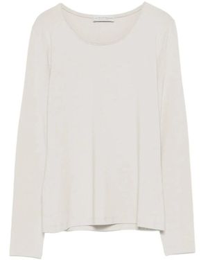Le Tricot Perugia Long Sleeve Tops - White