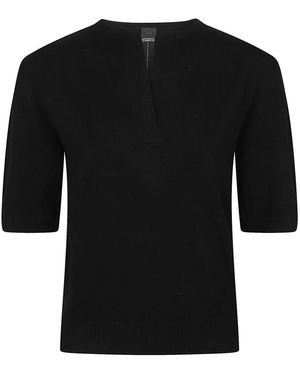 Pinko V-Neck Knitwear - Negro