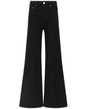 Ami Paris Jeans ,Zwart ,Katoen Flare Fit Jeans
