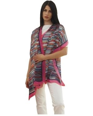 Missoni Accessoires ,Veelkleurig ,Zomerstola Met Zig-Zag Patroon - Rood