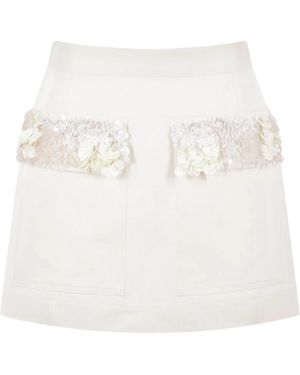 Plan C Short Skirts - Blanco
