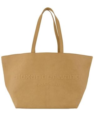 Alexander Wang Leren Shopper Tas - Naturel