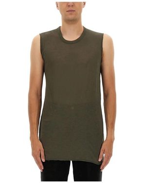 Rick Owens Tops ,Groen ,Katoen Concordians Basic Mouwloze Tanktop