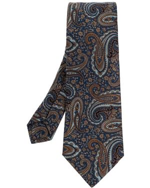Etro Paisley Seidenkrawatte - Grau
