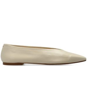 Aeyde Schoenen ,Leer Betty Ballerina - Naturel