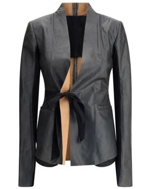 Rick Owens Leather Jackets - Nero