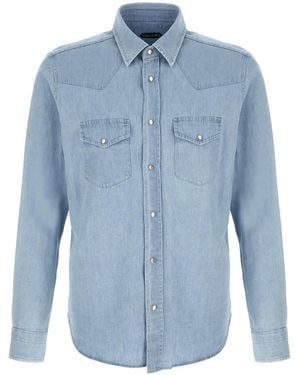 Tom Ford Denim Shirts - Blue