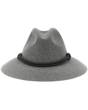 Brunello Cucinelli Filzhut Mit Monili-Band - Grau