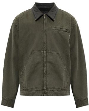 Rag & Bone Jacke Mit Lederkragen - Grün