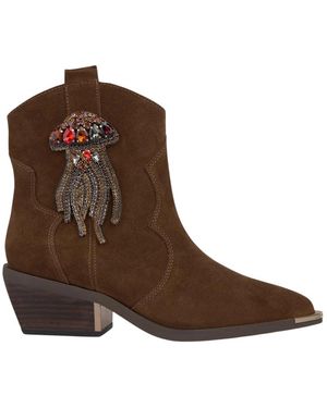 Alma En Pena. Cowboy & Biker Boots - Brown