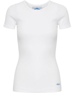 Ball Tops ,Wit ,Katoen Sportief T-Shirt Top Blanc De Blanc