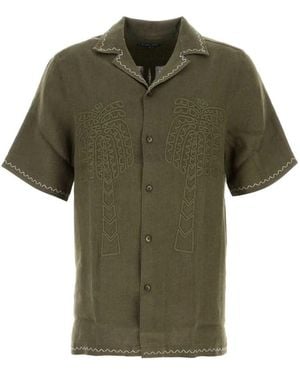 Frescobol Carioca Short Sleeve Shirts - Green