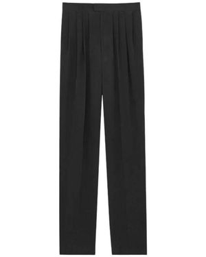 Saint Laurent Habutai Zijden Broek - Zwart