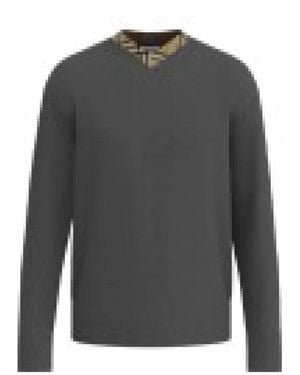 Burberry V-Neck Strickware - Grau