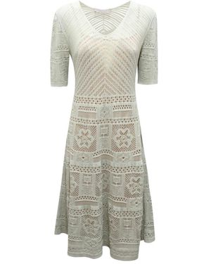 D.exterior Kleedjes ,Patchwork Abito Midi - Grijs