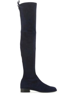 Stuart Weitzman Wunderschöne blaue wildleder overknee-stiefel
