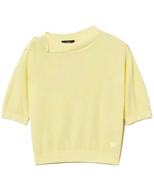 Twinset Round-Neck Knitwear - Yellow